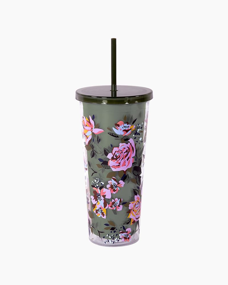 Double Tumbler w/ Straw-Rosy Outlook