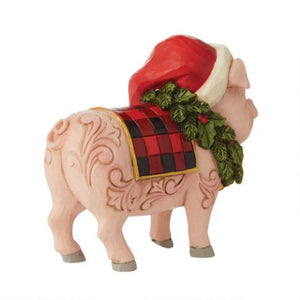“Hog Wild for the Holidays” Country Christmas Pig Figurine