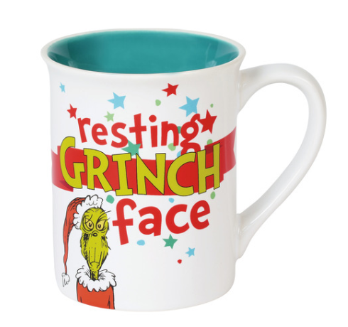 Resting Grinch Face Mug