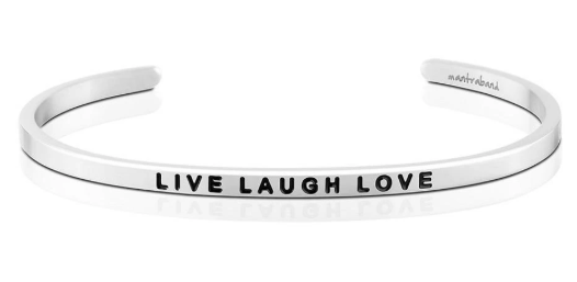 Live Laugh Love Bangle (Silver)