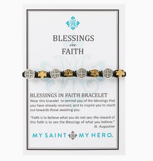 Blessing In Faith Bracelet-Black/Mixed