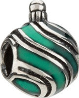 Sterling Silver w Enamel ‐ Glitter Stripes Ornament