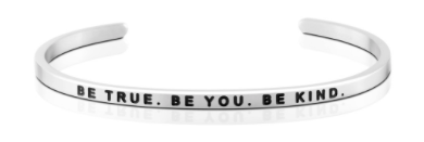 Be True Be You Be Kind Bangle (Silver)