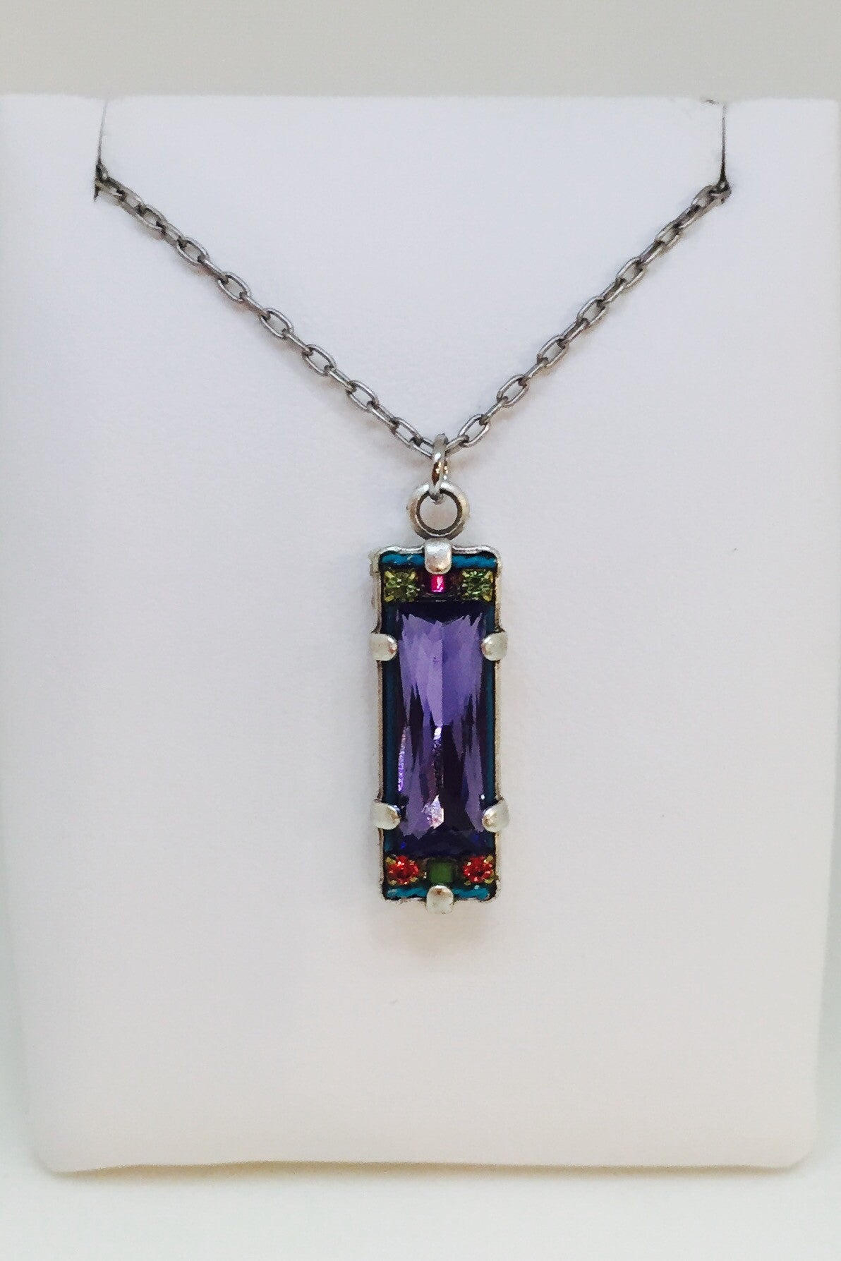 Crystal Pendent Necklace-Tanzanite