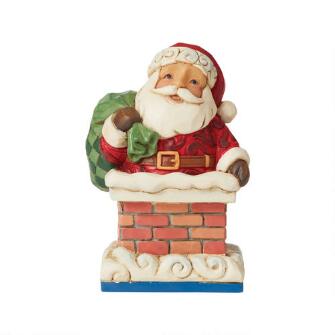 Santa in Chimney Mini Figurine