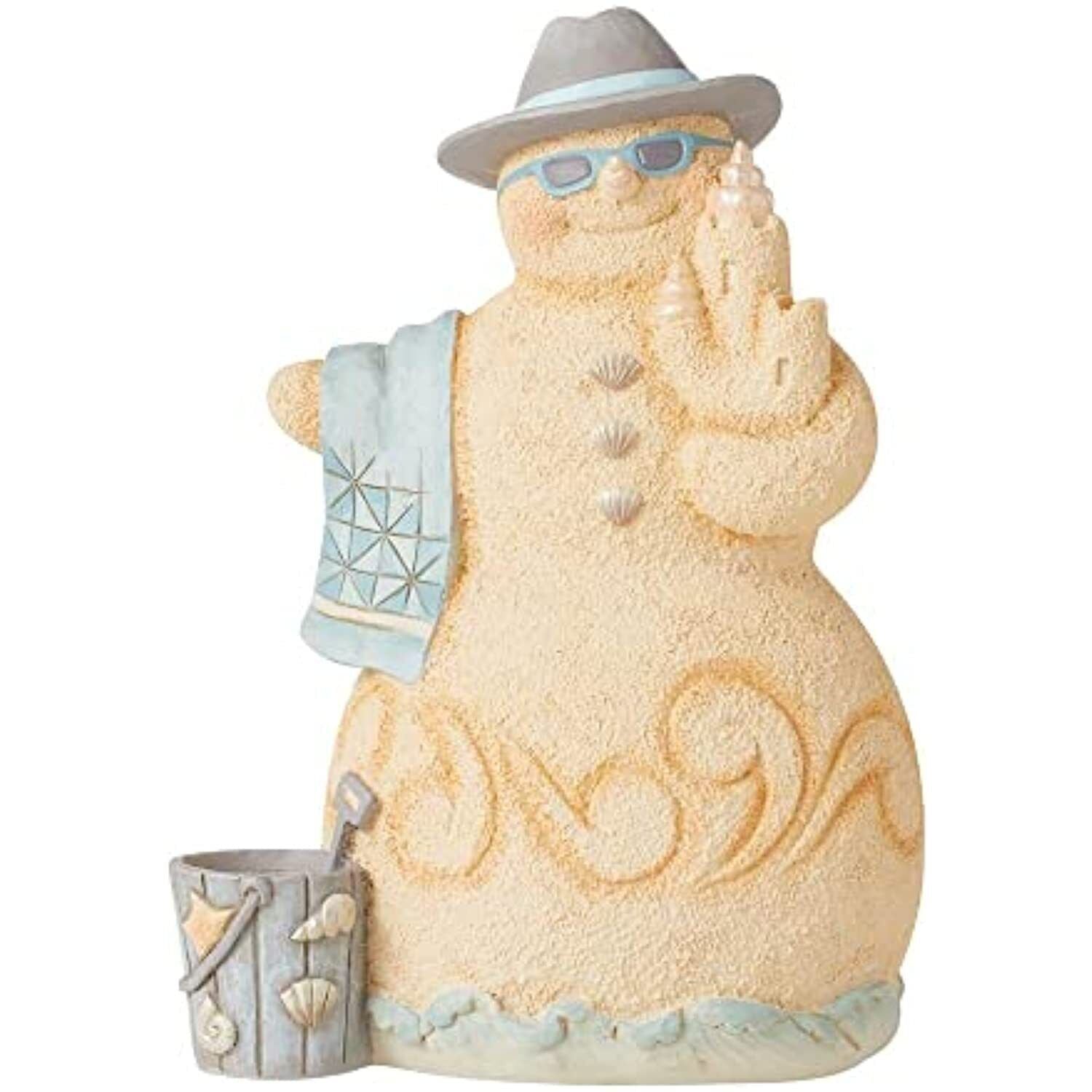 Coastal Snowman with Towel Figurine