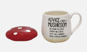 Mushroom Sculpt Mug with Lid