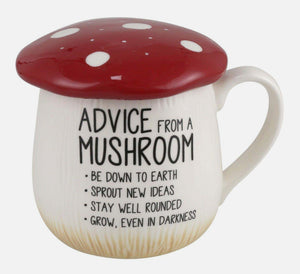 Mushroom Sculpt Mug with Lid