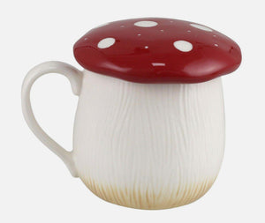 Mushroom Sculpt Mug with Lid