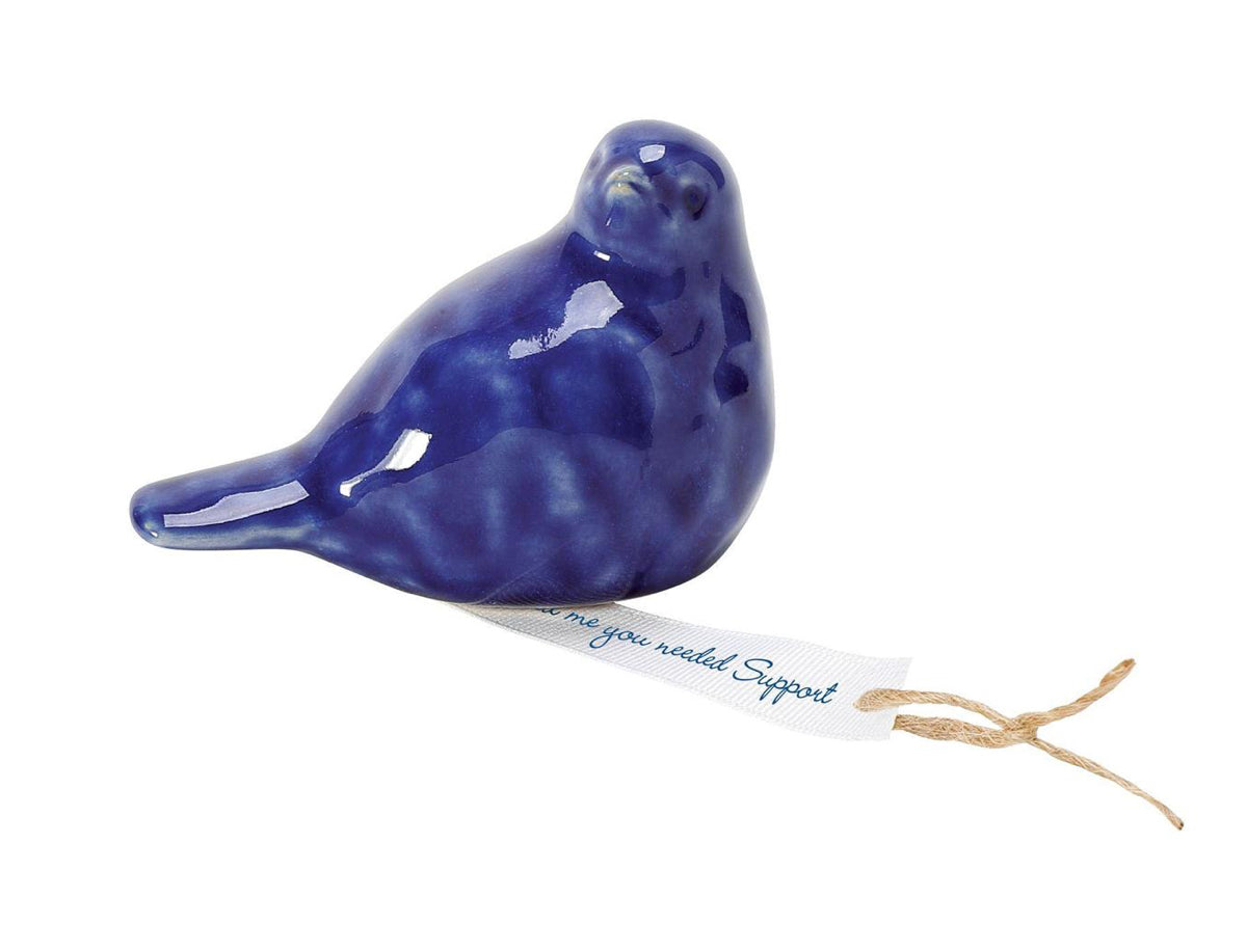 Indigo Support Bird Figurine