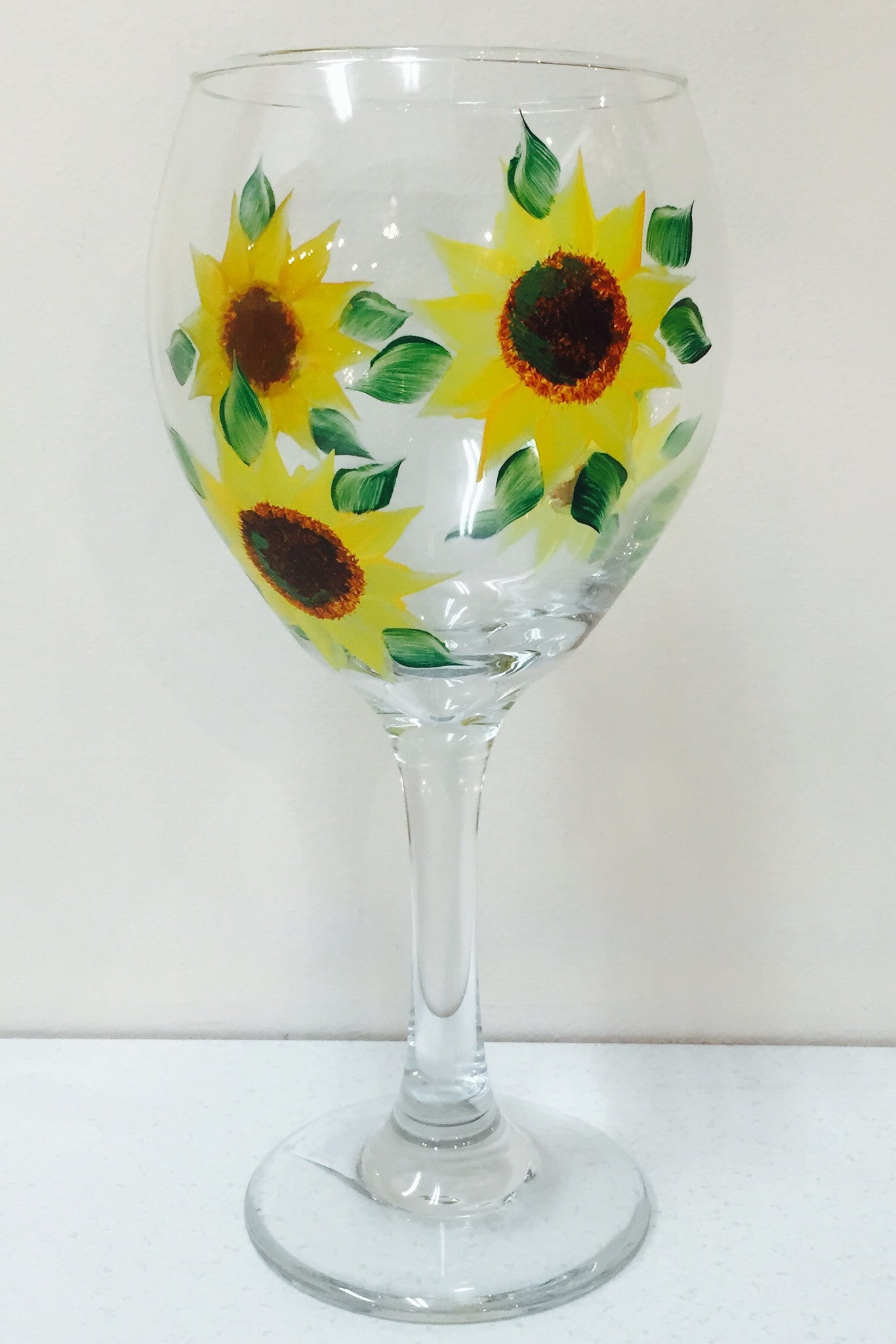 20 oz Sunflower Wine Glass