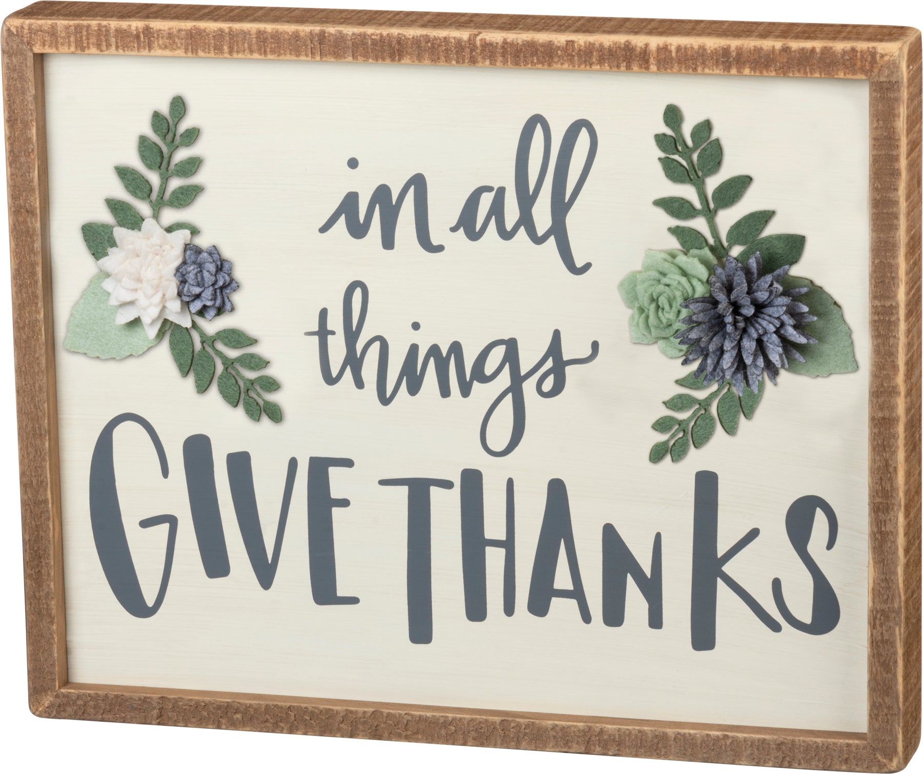 Inset Box Sign-Give Thanks