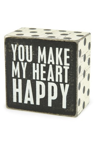 Box Sign-Heart Happy