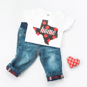 Morado Designs - Buffalo Plaid State Bodysuit and Tee