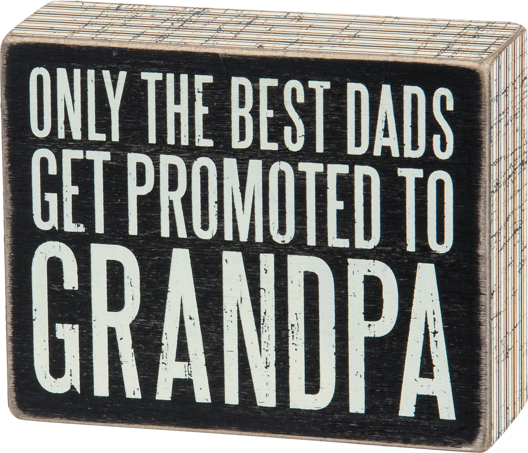 Promoted To Grandpa Box Sign