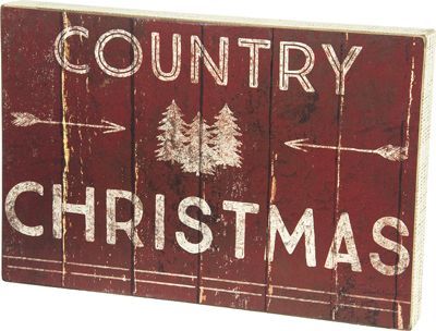 Box Sign-Country Christmas
