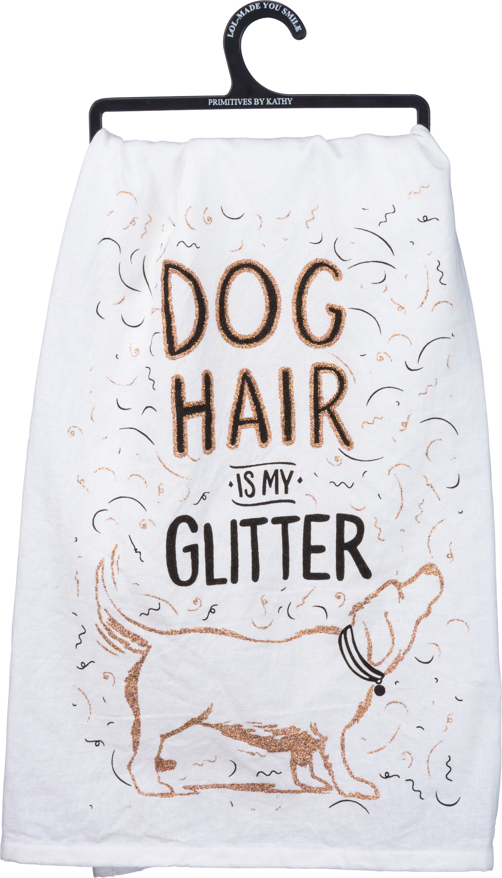 Dish Towel-Dog Hair Glitter