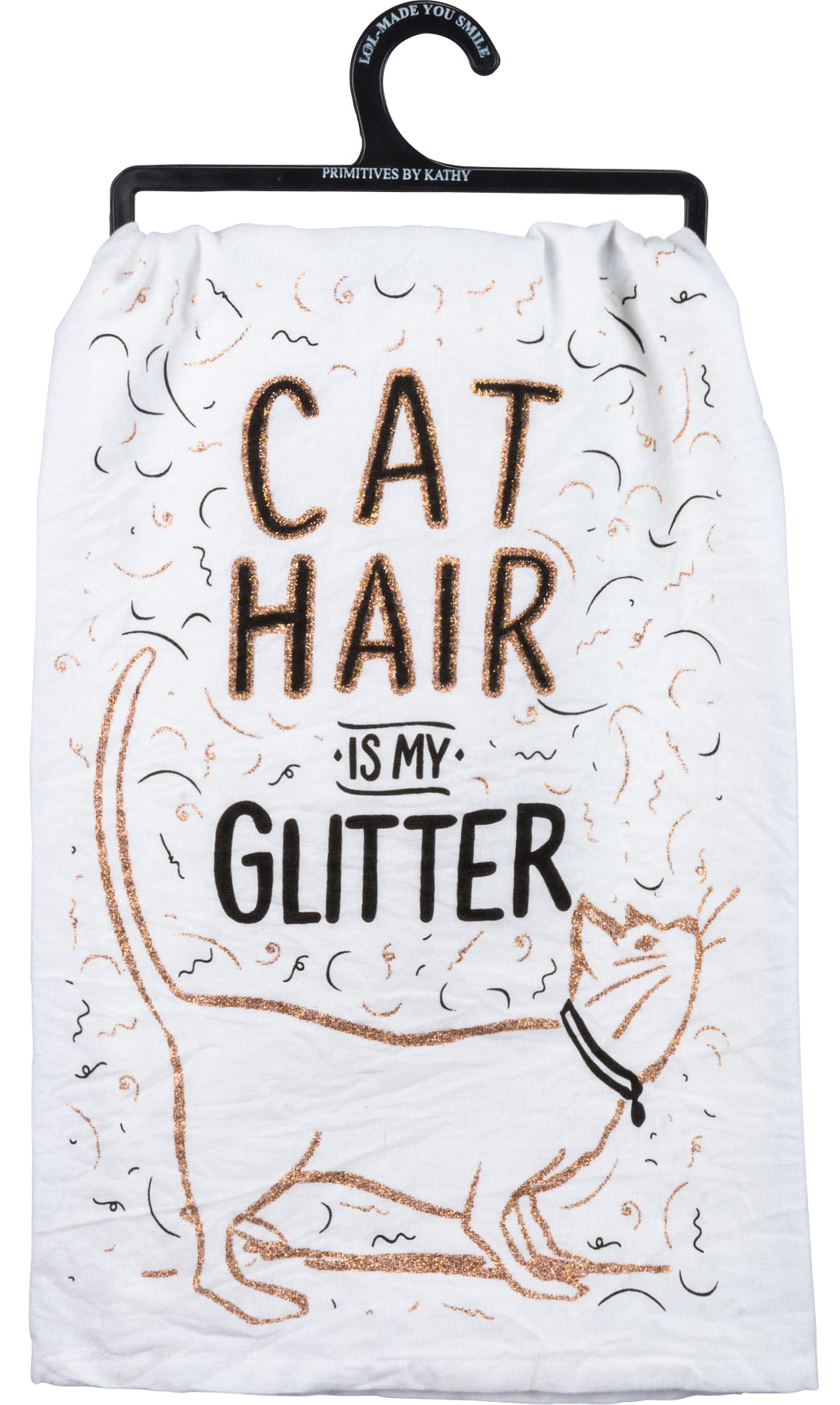 Dish Towel-Cat Hair Glitter