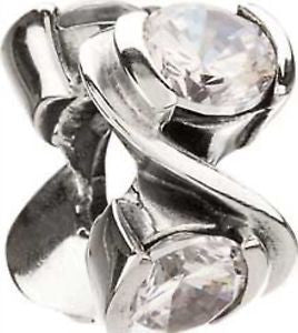 Sterling Silver w Stone - Forever - Clear CZ