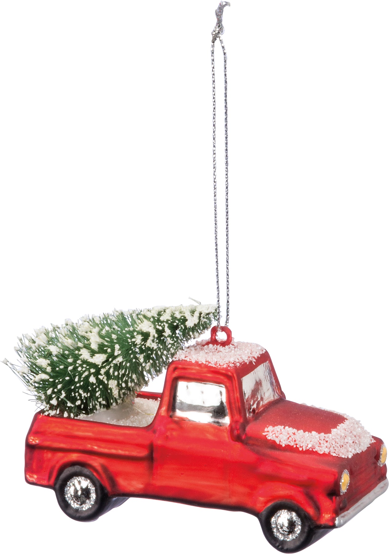 Glass Ornament-Red Truck