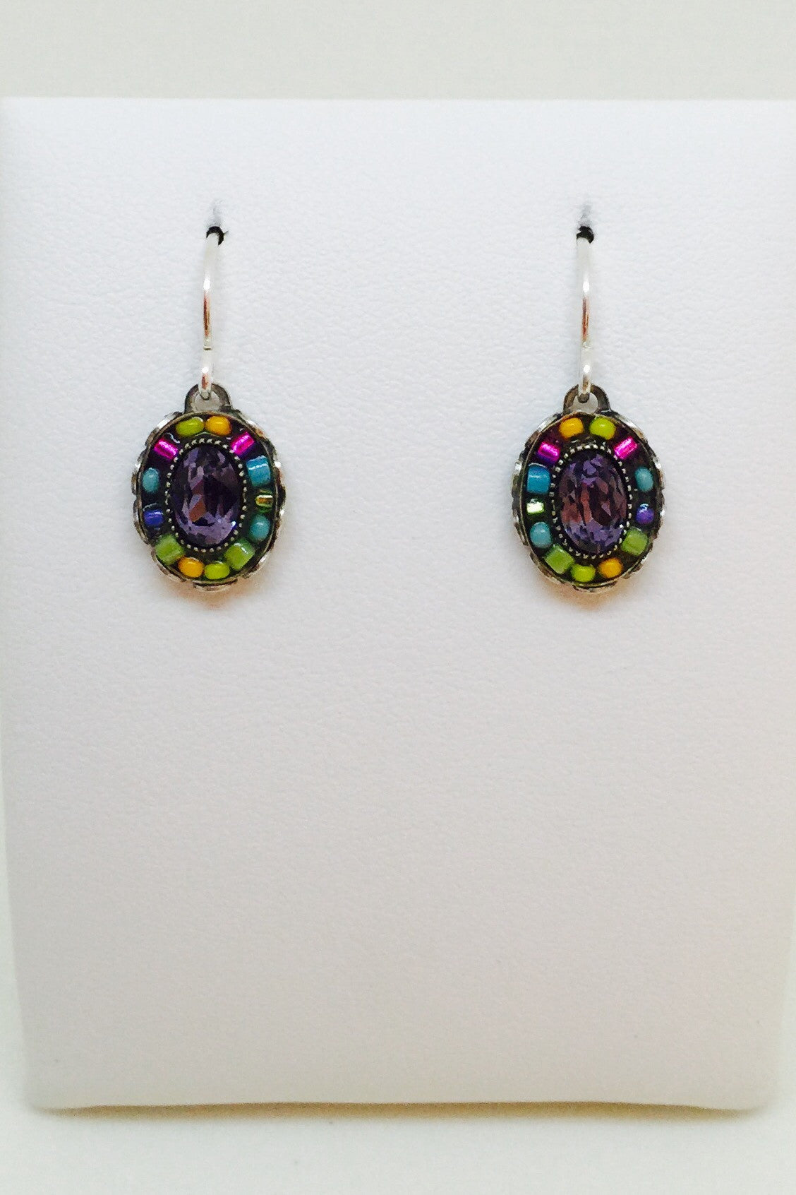 Oval Mosaic Earrings-Multicolor