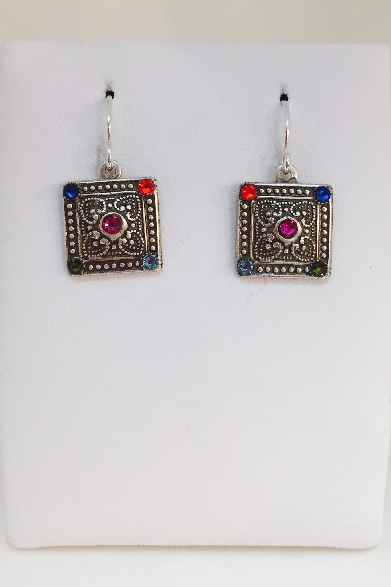 Simple Square Earring-Multicolor