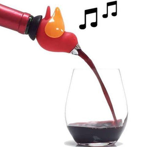 Chirpy Top Wine Pourer Red/Orange