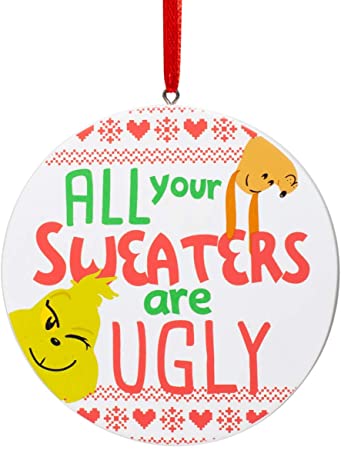Grinch Ugly Sweater Ornament