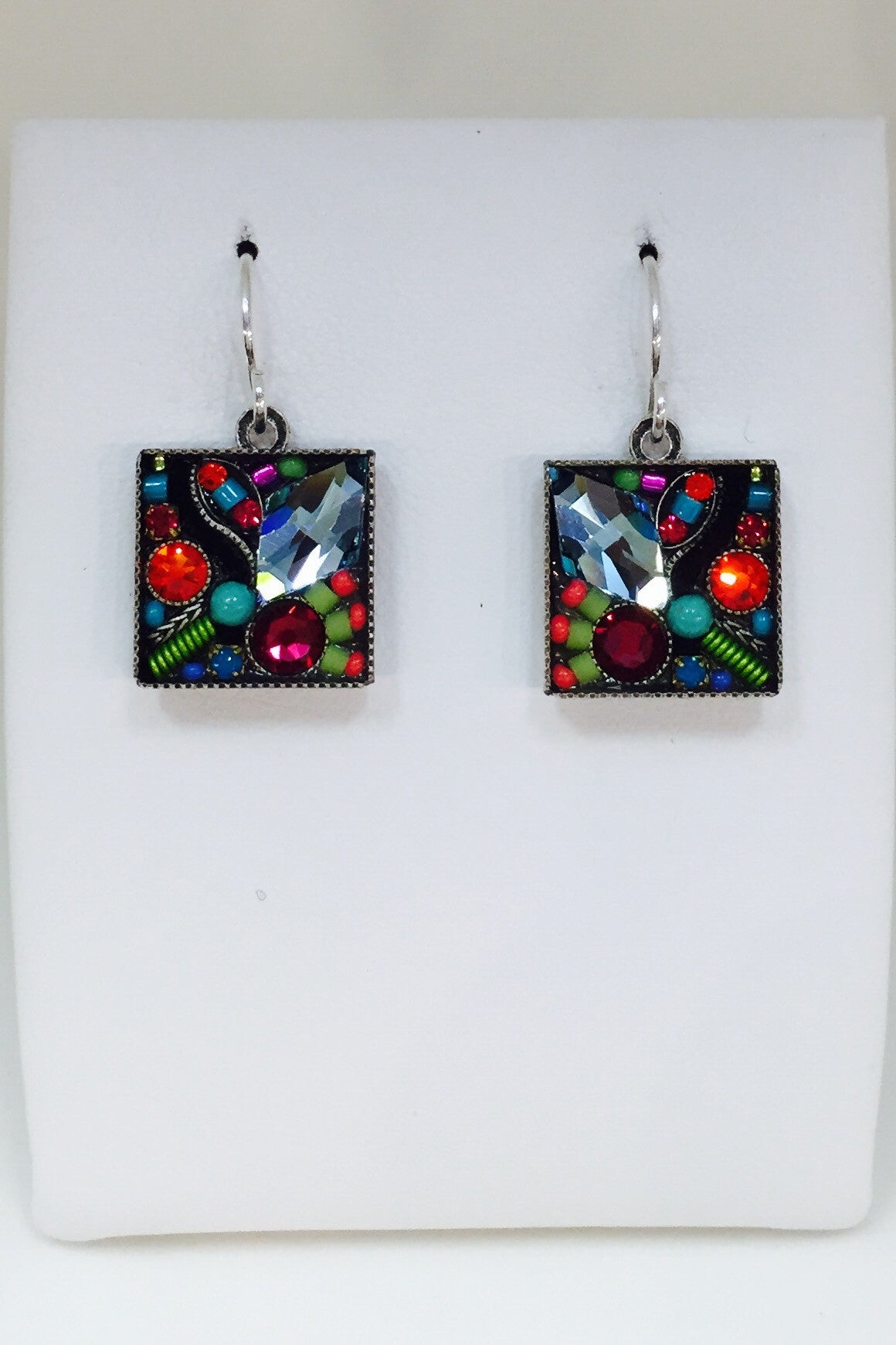 Luxe Medley Square Earring-Multicolor