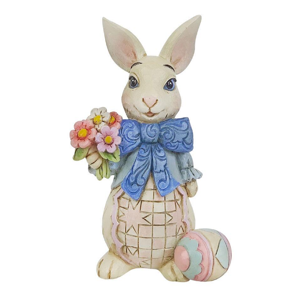 Easter Bunny with Big Bow Mini Figurine