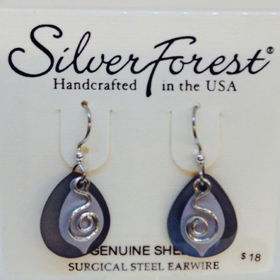 Silver Drop With Swirl