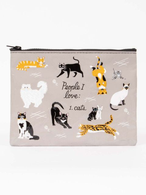 Zipper Pouch-People I Love/Cats