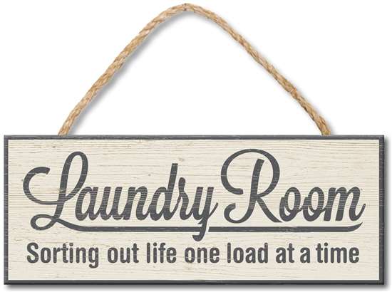 Laundry Room Rope Sign 4X10