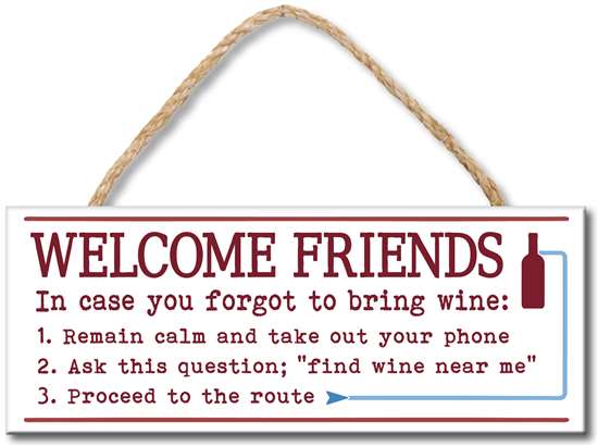 In Case You Forgot Wine Rope Sign 4X10