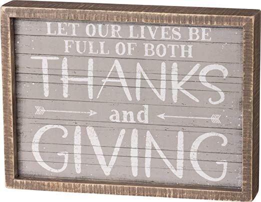 Inset Box Sign-Thanks & Giving