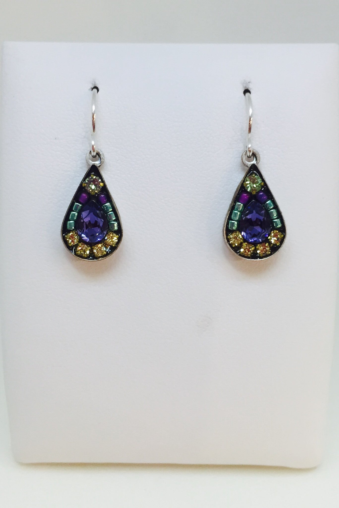 Mosaic Teardrop Earring-Lavender