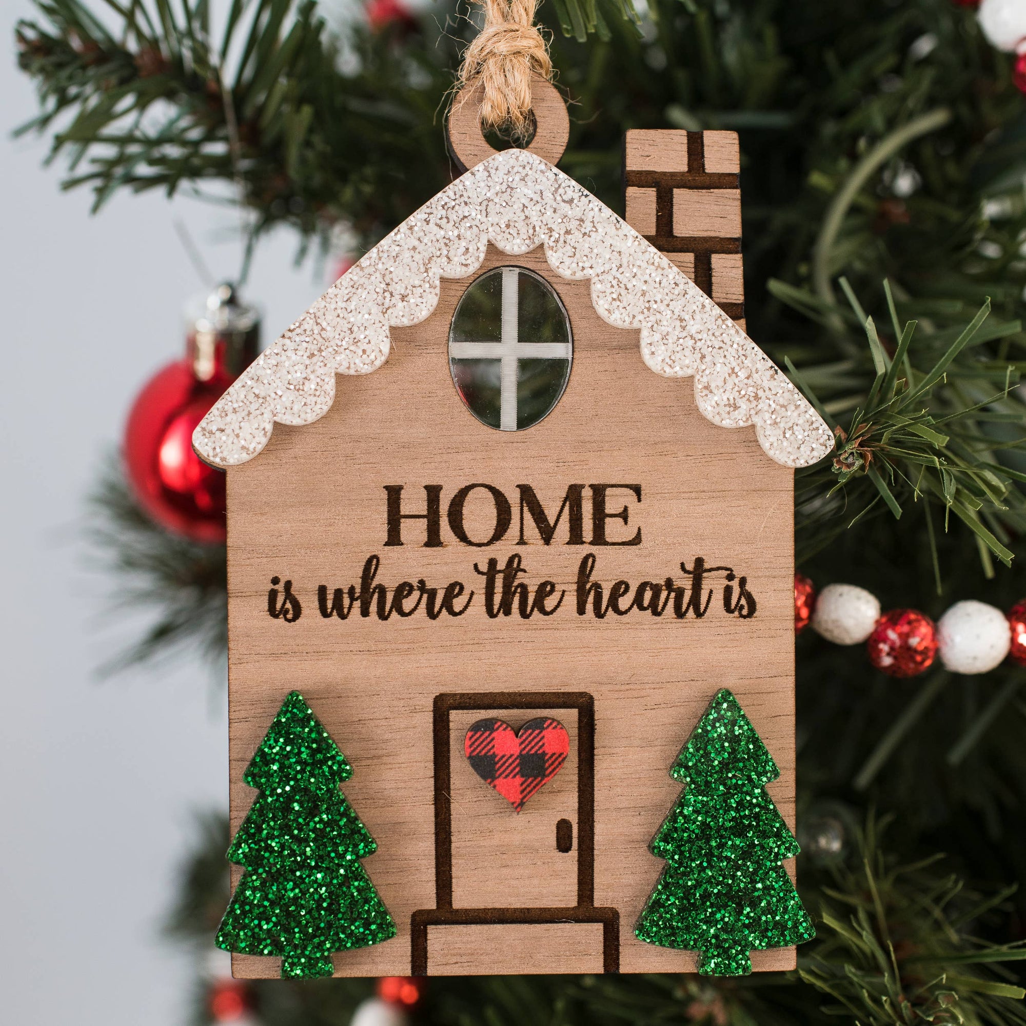 Home is Where the Heart is Ornament - Christmas Holiday