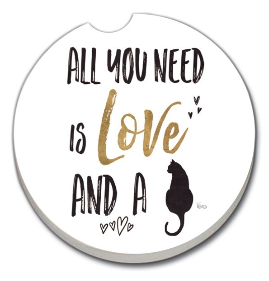 Car Coaster-All You Need is Love & A Cat