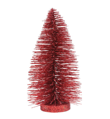 Small Red Tinsel Tree