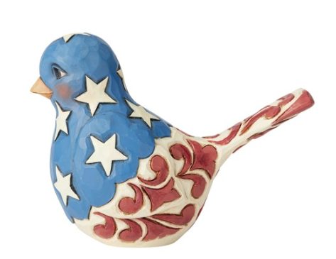 “Feathered in Freedom” Red, White, Blue Bird