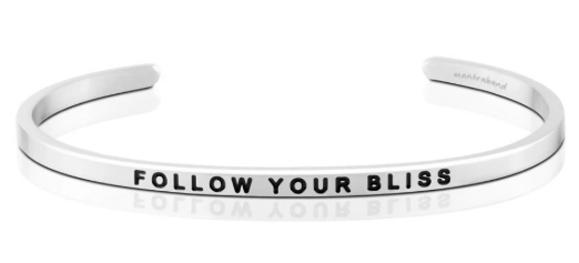 Follow Your Bliss Bangle (Silver)