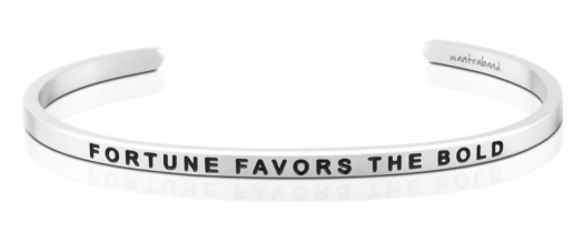 Fortune Favors the Bold Bangle (Silver)