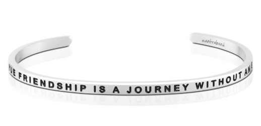 A True Friendship Is A Journey Without An End Bangle (Silver)