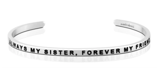 Always My Sister, Forever My Friend Bangle (Silver)