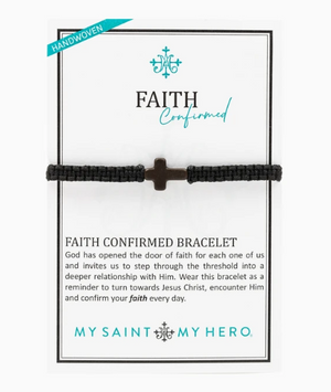 Faith Confirmed Bracelet-Black/Silver