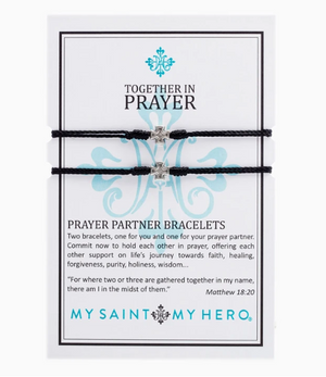 Prayer Partner Bracelet-Black/Silver