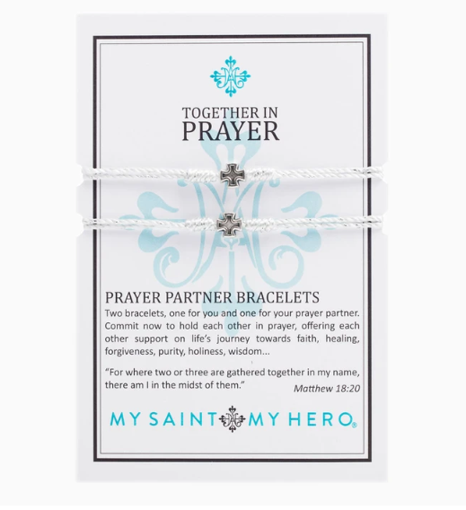 Prayer Partner Bracelet-Metallic Silver/Silver