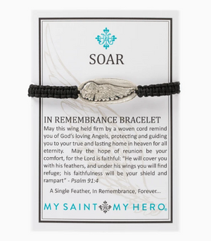 Soar-Remembrance Bracelet-Silver/Black