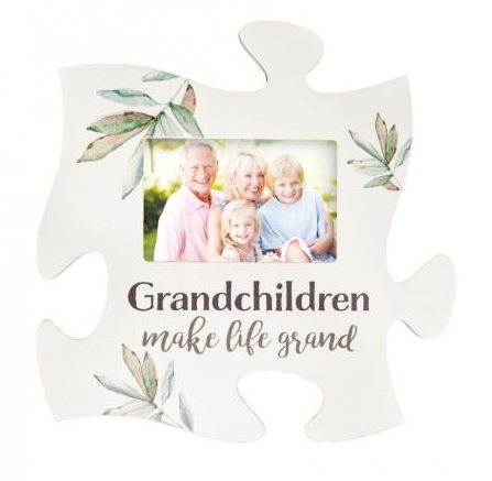 Grandchildren Make Life Grand Puzzle Piece Frame