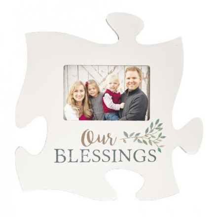 Our Blessings Puzzle Piece Frame